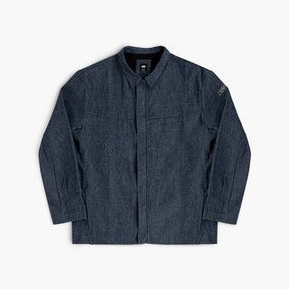 front view of ciele athletics CCJacket unisex running jacket from the Lifestyle Edition collection, in denim indigo color