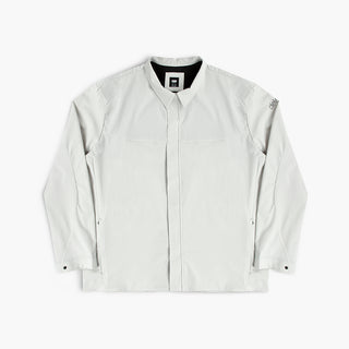 front view of ciele athletics CCJacket unisex running jacket from the Lifestyle Edition collection, in light grey color