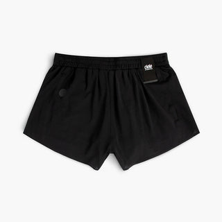 back view of the ciele athletics lightweight, race ready and performance driven short named RDShort in shadowsphinx color