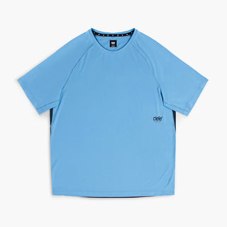 front view of ciele athletics DLYTShirt lightweight and performance driven T-Shirt in dusty blue