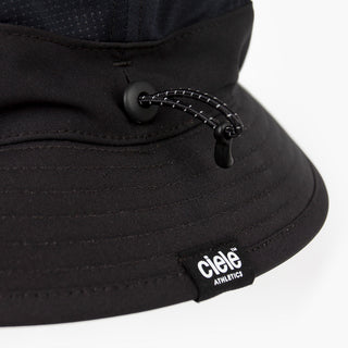 close up view of the ciele athletics GOBucket Comp Athletics unisex running bucket closure in the