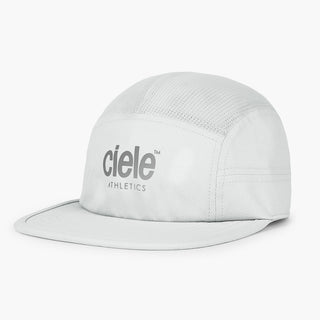 front view of ciele athletics GOCap unisex running hat in light grey color