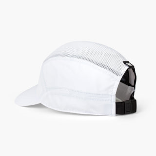 back view of ciele athletics FSTCap SC Classic C Side unisex running hat in whitaker color