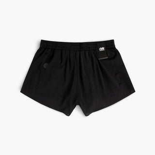 back view of the ciele athletics lightweight, race ready and performance driven short  for womens named RDShort in shadowsphinx color