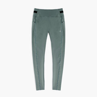 front view of ciele athletics FSTTight running tight in silver pine