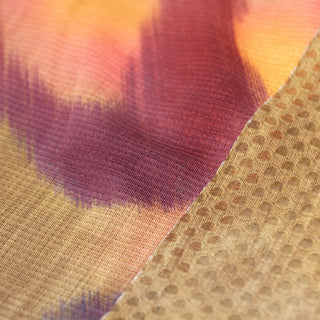 close picture of the fabrics and print on the back of the ciele athletics lightweight, race ready and performance driven T-Shirt named RCDTShirt for womens in sphinx color
