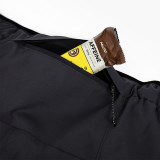 close view of the zippered back pocket of the ciele athletics DLYShort 5 inch with a long brief in shadowcast color