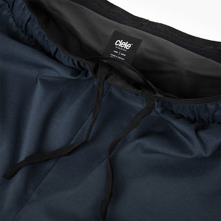 close view of the elastic waistband on the ciele athletics DLYShort 5 inch with a long brief in deepspace color