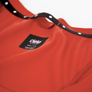 close view of the quick dry loop on the ciele athletics FSTTShirt lightweight and performance driven T-Shirt in clay