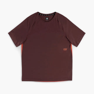 front view of ciele athletics DLYTShirt lightweight and performance driven T-Shirt in dark wine red