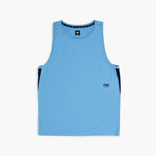 front view of ciele athletics DLYTSinglet lightweight and performance driven singlet in dusty blue