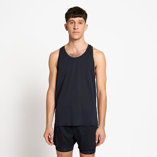 front view of ciele athletics FSTSinglet lightweight and performance driven singlet in shadowcast on a model