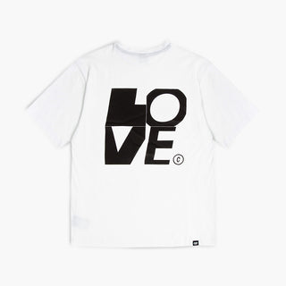 back view of ciele athletics unisex ORTShirt with love logo in white color