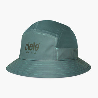 front view of ciele athletics GOBucket Comp Athletics unisex running bucket hat in silverpine color