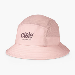 front view of ciele athletics GOBucket Comp Athletics unisex running bucket hat in peachskin color