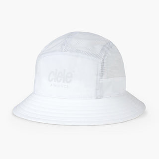 front view of ciele athletics GOBucket Comp Athletics unisex running bucket hat in ghost color