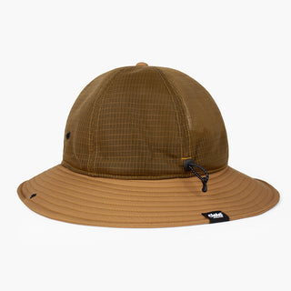 back view of the ciele athletics TRLBucket unisex running bucket hat in dark ochre color