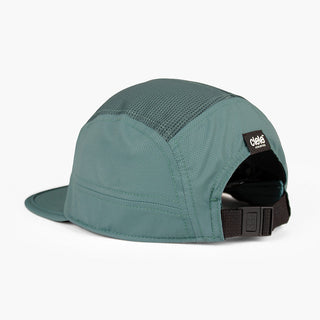 back view of ciele athletics GOCap unisex running hat in silver pine color