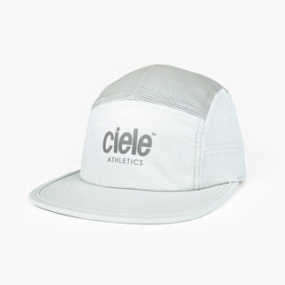 front view of ciele athletics GOCap unisex running hat in light grey color