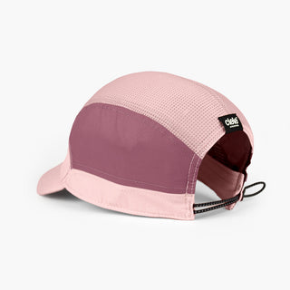 back view of ciele athletics FSTCap SC Classic C Side unisex running hat in peachskin color