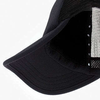 underbrim view of the ciele athletics TRLCap SC Field Updown unisex running hat in black color