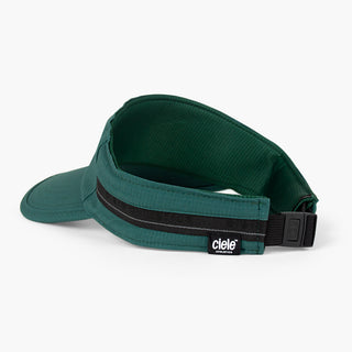 back view of the ciele athletics TRLCap unisex running visor with a curved brim in emerald color