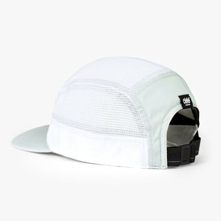 back view of ciele athletics GOCap Comp Century unisex running hat in lightgrey white color