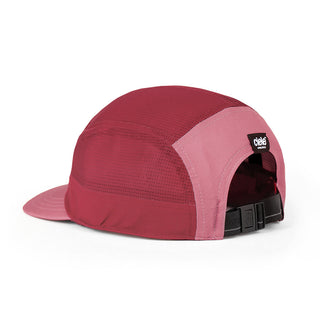 back view of ciele athletics GOCap Comp Century unisex running hat in deco rose merlot color