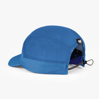 back view of ciele athletics FSTCap SC EQ Frames unisex running hat in palace blue color