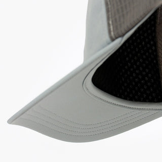 underbrim view of the ciele athletics TRLCap SC Comp unisex running hat in neutral grey color