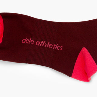 brick sock with red accents and 'ciele athletics' branding on a white background
