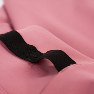 close view of the daisy chin at waist on the ciele athletics FSTTight short running short in deco rose