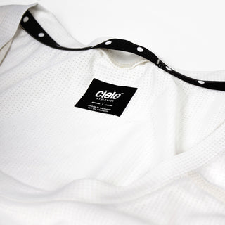 close view of the quick dry loop on the ciele athletics FSTTShirt lightweight and performance driven T-Shirt in ghost