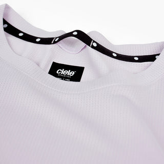 close view of the quick dry loop on the ciele athletics FSTSinglet lightweight and performance driven singlet in misty lilac