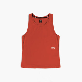 front view of ciele athletics DLYTSinglet lightweight and performance driven singlet in clay