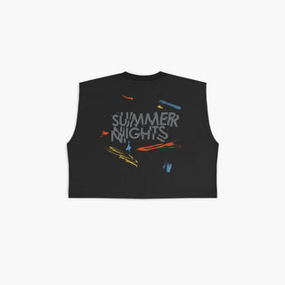 back view of ciele athletics unisex ORTank cropped from the summer nights limited edition collection